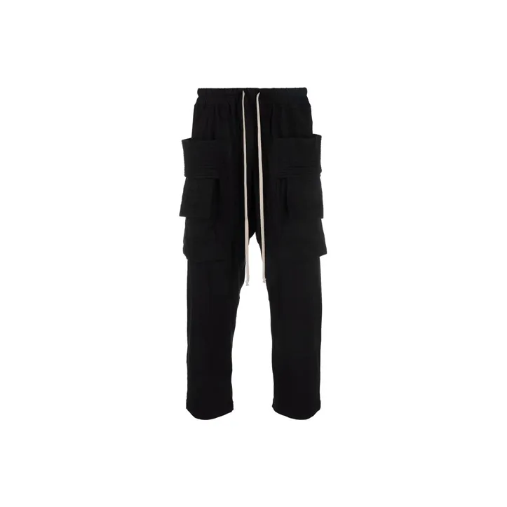 Rick Owens DRKSHDW Cargo Cropped Drawstring Trousers-0