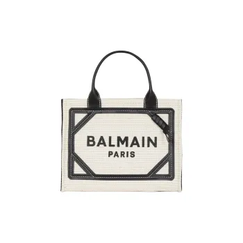 BALMAIN B ARMY Polyamide Tote Bag, Shopping Bag, Shoulder Bag, Crossbody Bag, Handbag Small Size Women's Gray