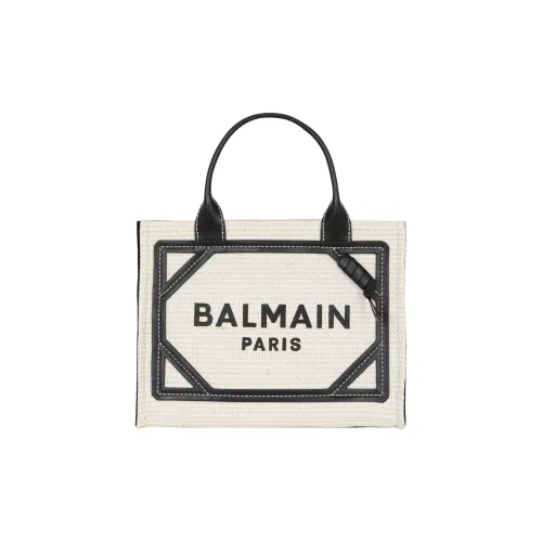 BALMAIN B ARMY Polyamide Tote Bag, Shopping Bag, Shoulder Bag, Crossbody Bag, Handbag Small Size Women's Gray