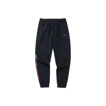 Anta Variety Training Collection Knitted Sports Pants Men's Black