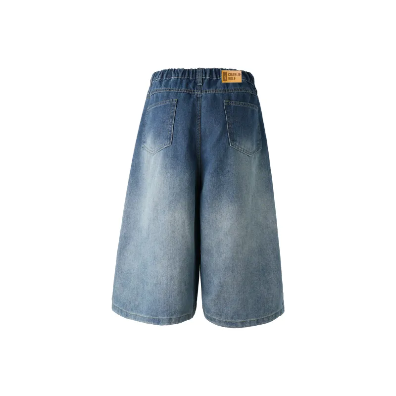 CHARLIE GOLF Denim Shorts Unisex-1