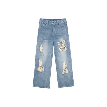 LOOKUN Jeans Unisex Blue