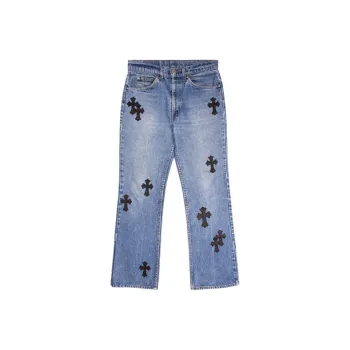 Chrome Hearts Jeans Men's Denim Blue