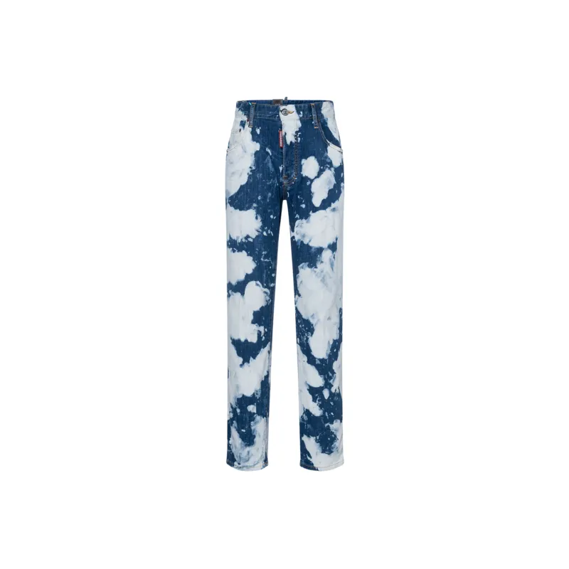 DSQUARED 2 Bleached Paint-splatter Jeans-0