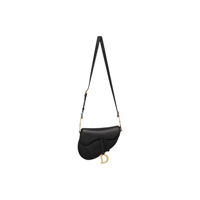 DIOR Saddle Calfskin Saddle Bag, Shoulder Bag Medium Size Women's Black-1