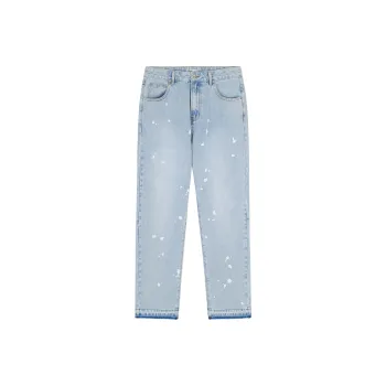 GUKUUL Straight Jeans Unisex Light Blue