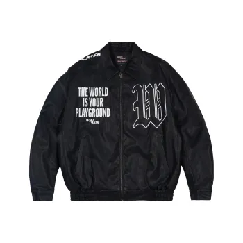 Playboy X WHOOSIS Leather Jackets Unisex Black