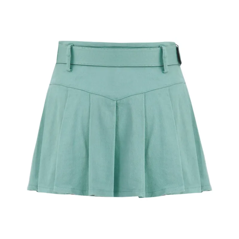 OROI Casual Short Skirts Women's Aqua Blue-1