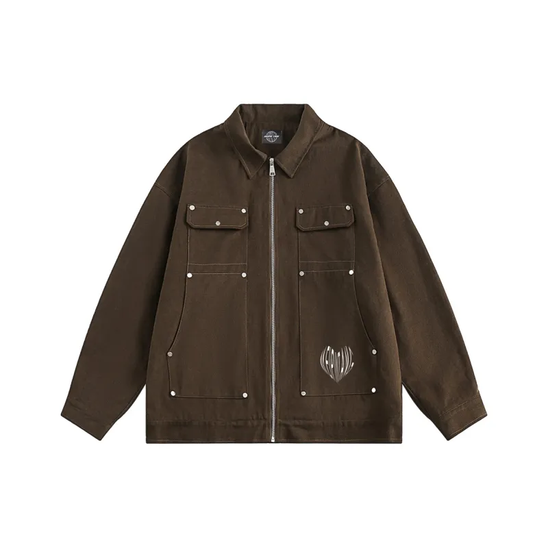 MEIPIN TANG Jackets & Coats Unisex Brown-0