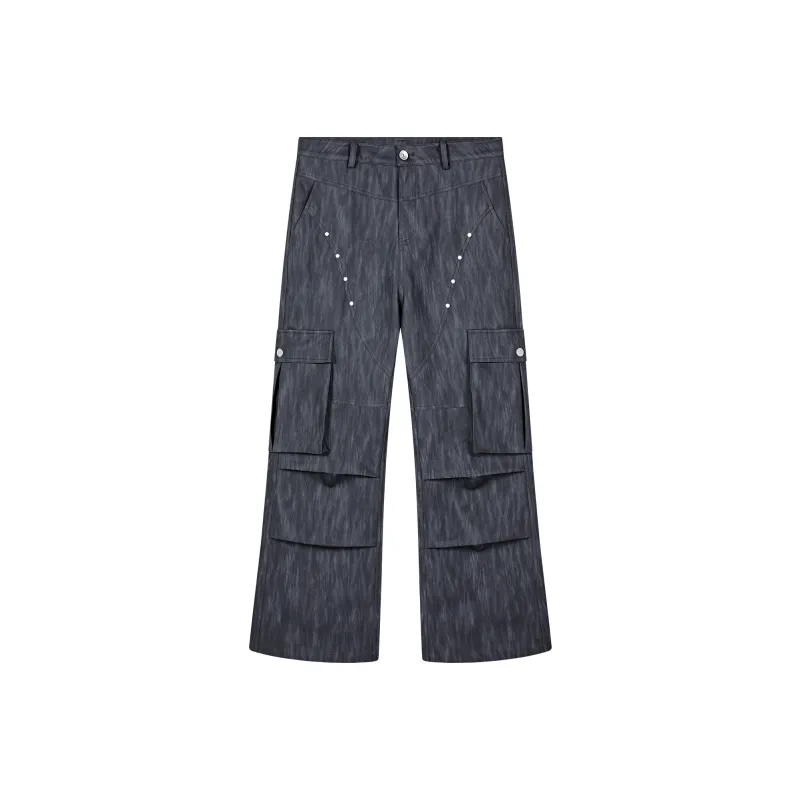 PASET Winter Casual Pants Unisex Black Gray Color-0