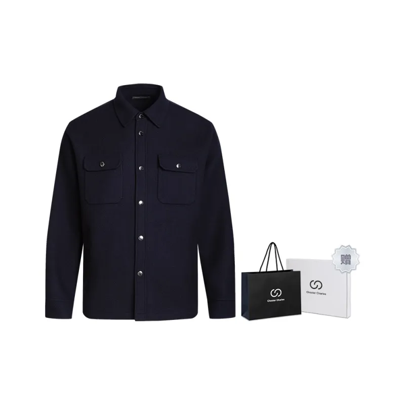 Chester Charles Jackets Coats Men's Dark Blue-0
