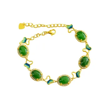 Jade Ink Love Hetian Jade Bracelets Jasper Women's
