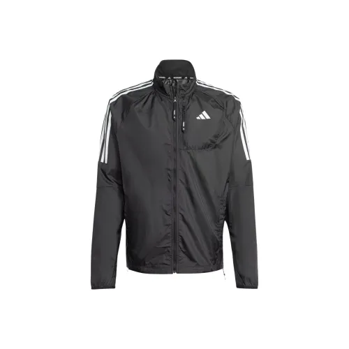 Adidas Own The Run3 Stripes Jacket Men's Black