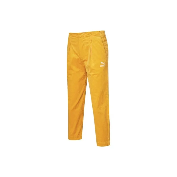 PUMA Knitted Sweatpants Men Stone Yellow-0