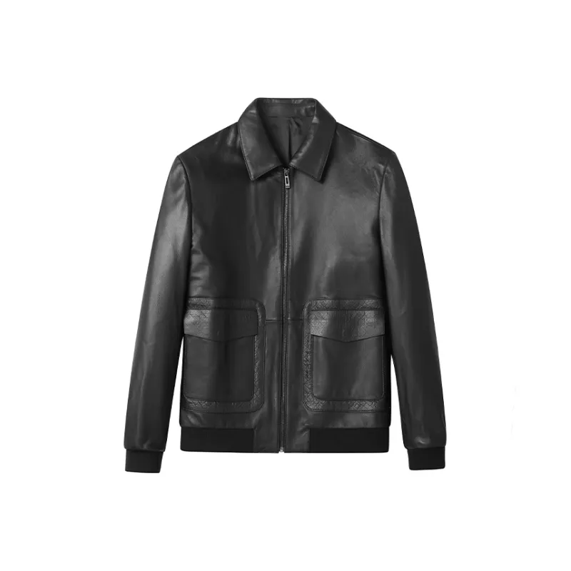 SINBOS Leather Jackets Men Black-0