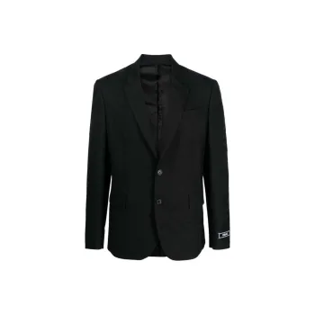VERSACE Barocco Silhouette Virgin Wool Blazer
