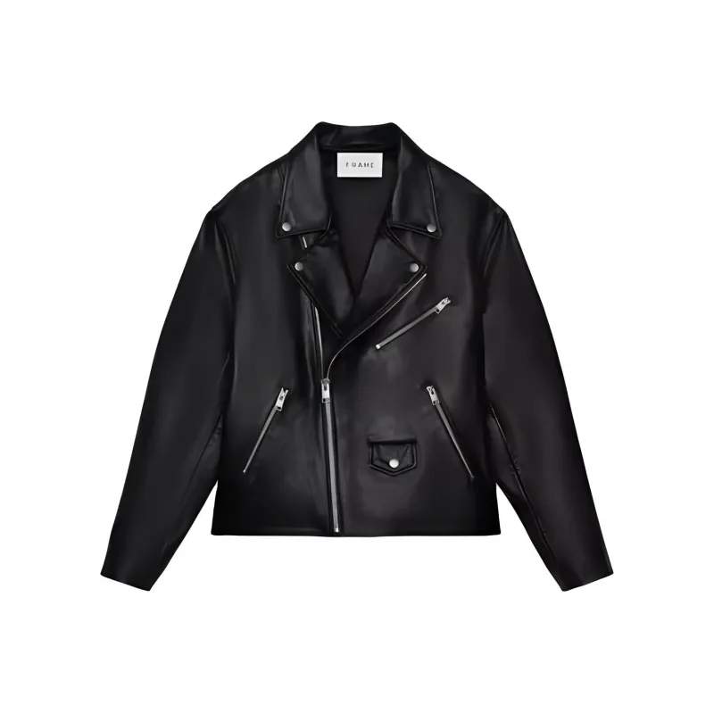 FRAME SS24 Leather Jacket Men's Black-0