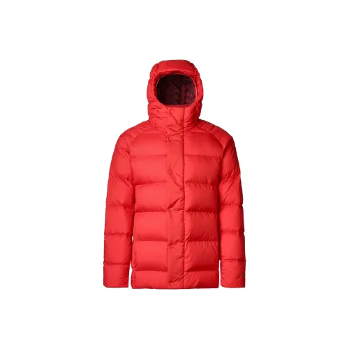 Lululemon Wunder Puff Series Down Jacket Men's Dark Red/Outer Drifting Red Mixed Color