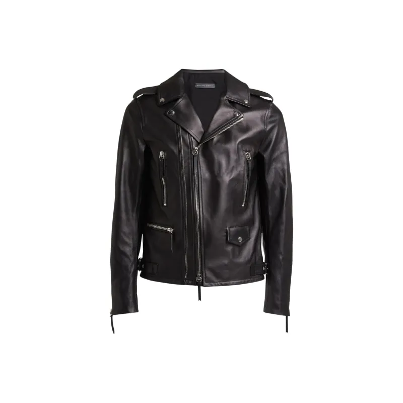 Giuseppe Zanotti Leather Jackets Men Black-0