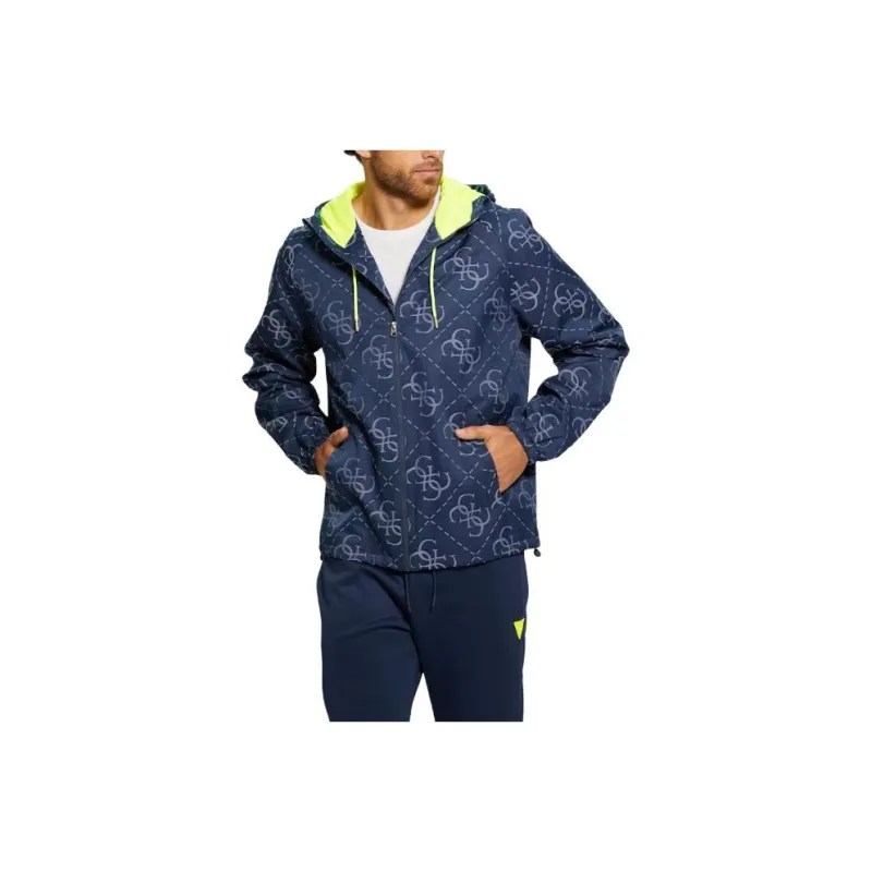 GUESS Leroi Quattro Signature Jacket Jackets Coats Men's Jacquard Blue-0