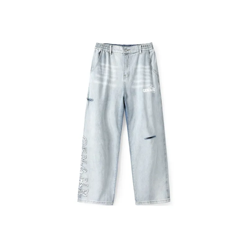 GENANX Jeans Unisex Denim Blue-0