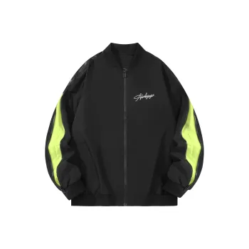 BOTH PLAY Jacket Unisex Black & Neon Green