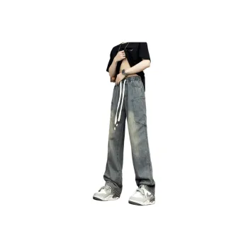UPXIW Jeans Unisex Vintage Blue