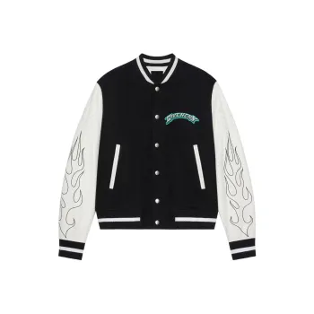 Givenchy Varsity Wool & Grained Leather