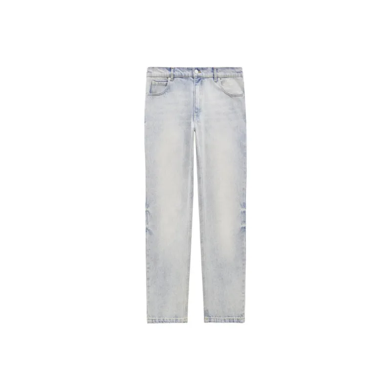 COURREGES Logo Embroidered Straight Leg Jeans-0
