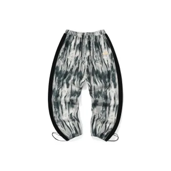 GENANX Ink Tie dye And Reflective Stripes Side Unisex Knit Sweatpants