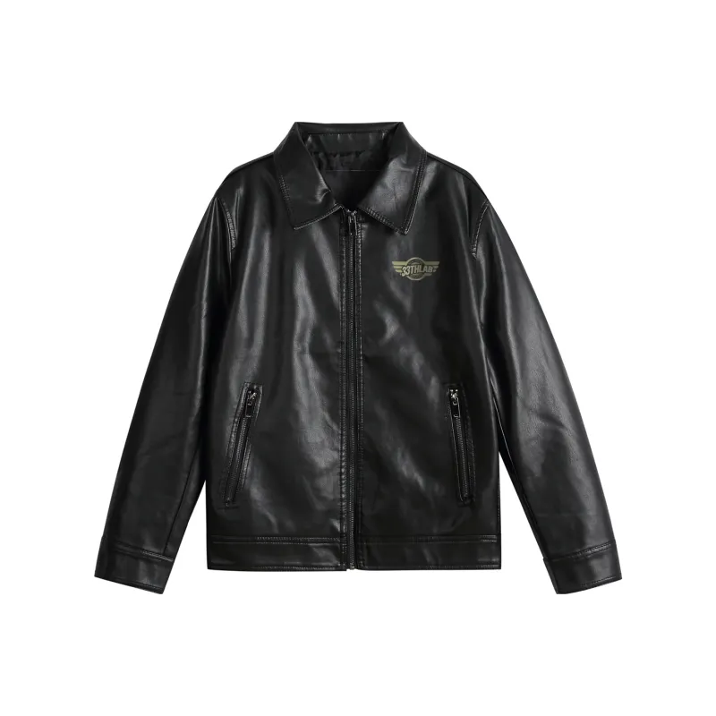 33TH Leather Jacket Unisex Black-0