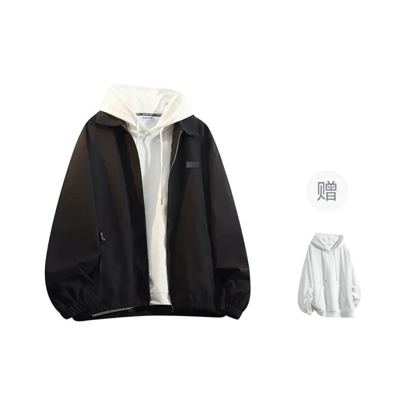 YOSICIL Jackets Coats Unisex Cream Gray-2