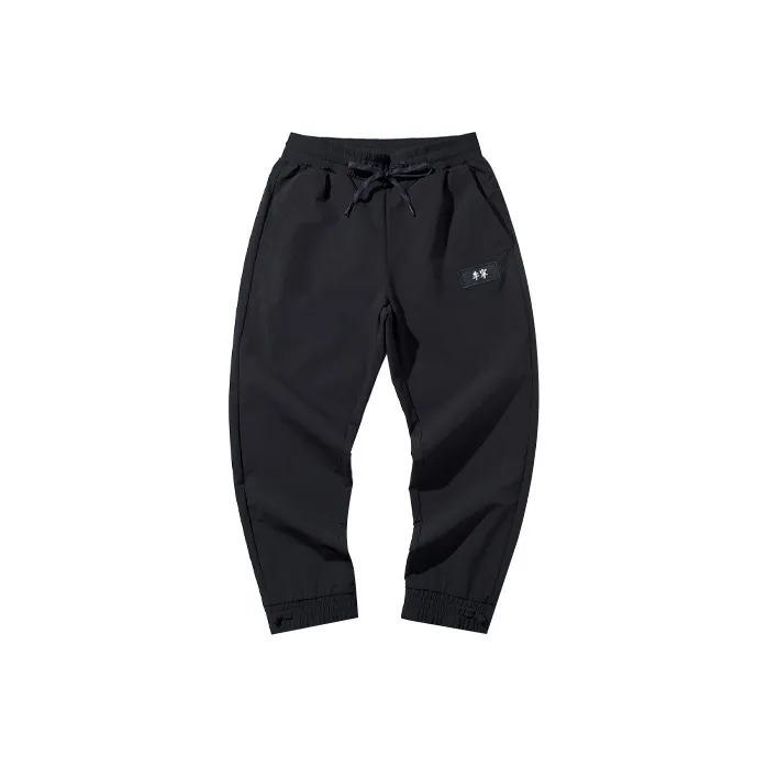 LINING Casual Pants Men Black-0