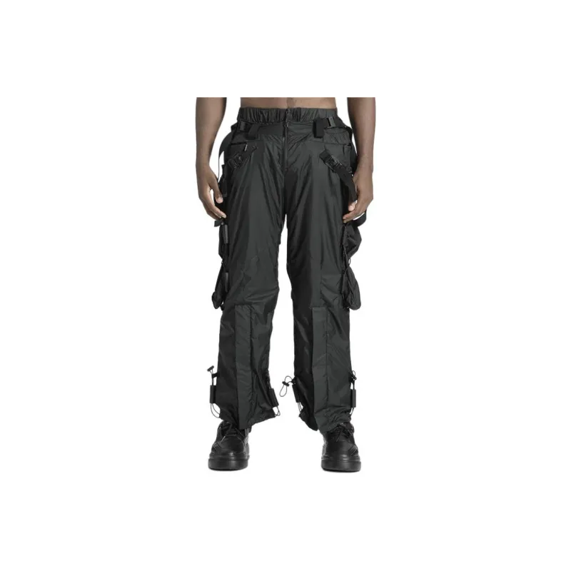 NORVINCY Western Outdoor Trendy Black Warrior Cargo Pants Unisex-0