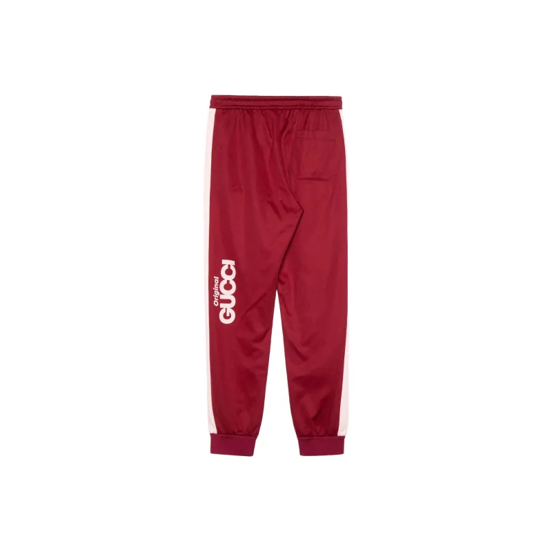 GUCCI Knitted Sports Pants Men's Red-0