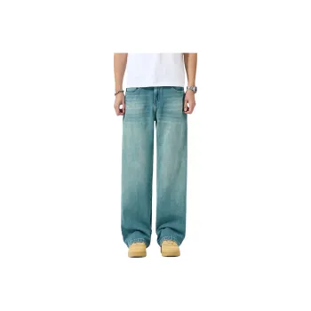 SONGS ALONG Jeans Unisex Peacock Blue