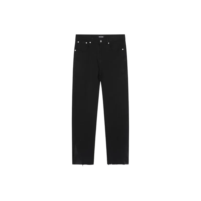 GURBAKS Jeans Men's Black Thickened And Fleece Lined-0