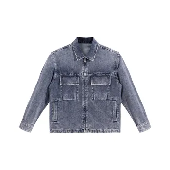 PEACEBIRD MEN Jackets Men Denim Medium Blue, Batch 1