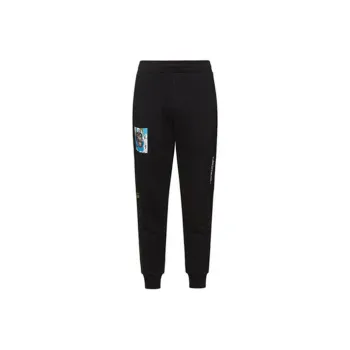 EVISU Jean Michel Basquiat Straight Casual Pants Men's Black