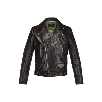 MCM SS23 Leather Jacket Unisex Black