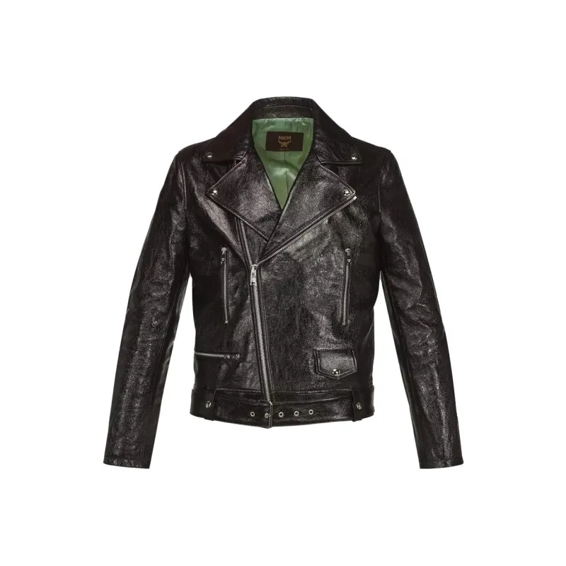 MCM SS23 Leather Jacket Unisex Black-0