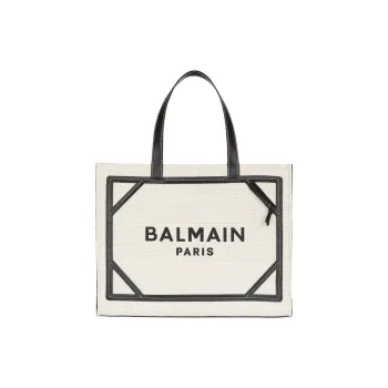 BALMAIN B ARMY Polyamide Tote Bag, Shopping Bag, Shoulder Bag Medium Size Women's Gray