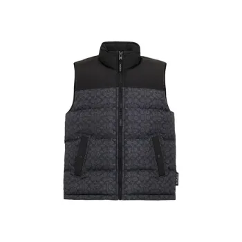 COACH FW24 Down Jacket Men's Charcoal Gray