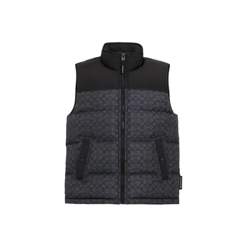COACH FW24 Down Jacket Men's Charcoal Gray