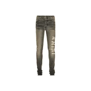 AMIRI All Over Pattern Washed Denim Jeans