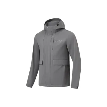 LiNing Ruffle Fitness Collection Trench Coat Men's Smoky Ink Gray