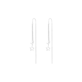 LIANDUO S925 Silver Drop Earrings Women's