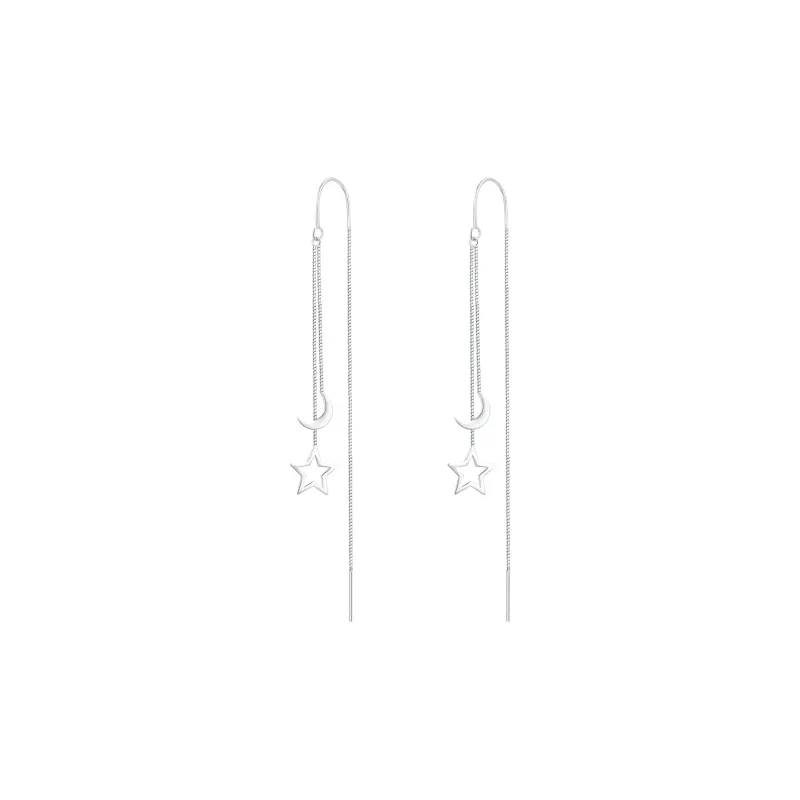 LIANDUO S925 Silver Drop Earrings Women's-0