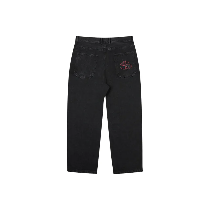 YARDSALE SS24 Phantasy Jeans Unisex Washed Black-0