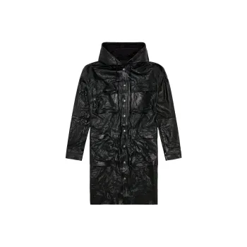 DIESEL Leather Jackets Men Black